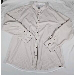 JB Holt Athletic Fit Button Down Long Sleeve Shirt Mens 2XL Geometric Pattern